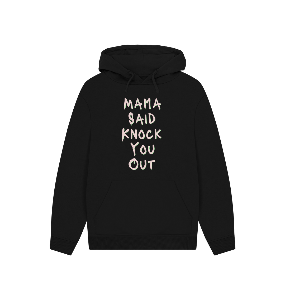 Black Printed Hoody Front