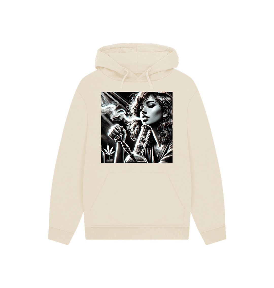 Oat Printed Hoody Front