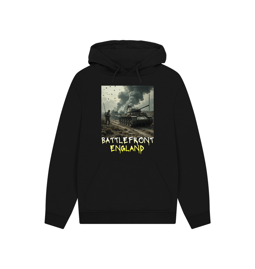 Black Printed Hoody Front