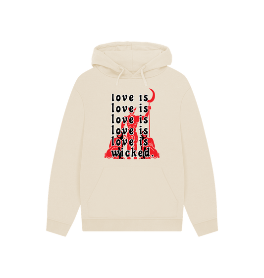 Oat Printed Hoody Front