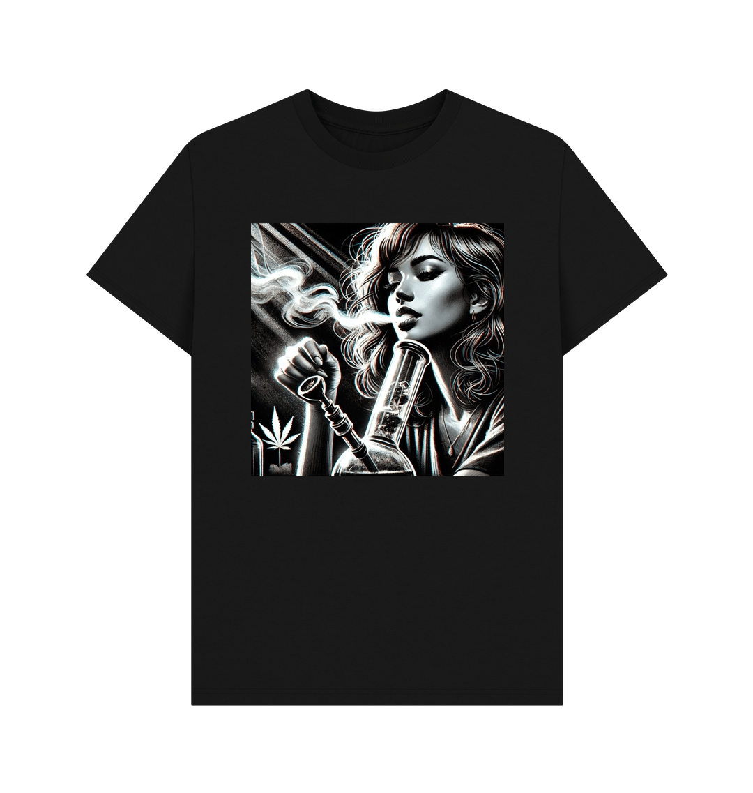 Black Printed T-shirt Front