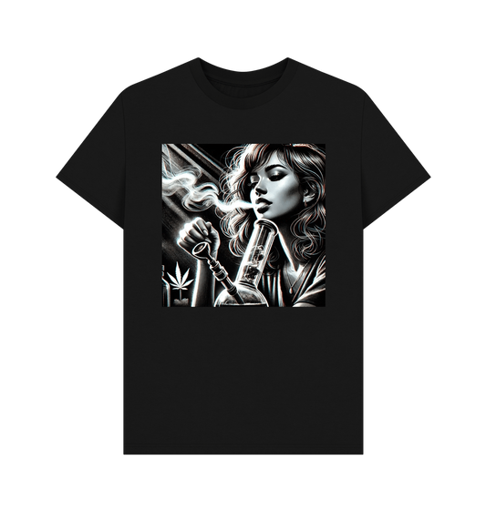 Black Printed T-shirt Front