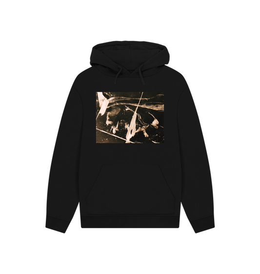 Black Printed Hoody Front