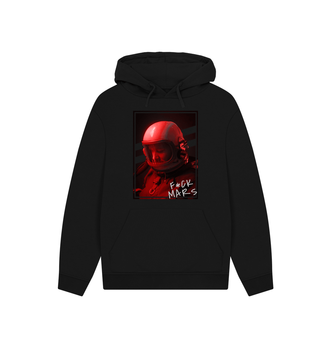 Black Printed Hoody Front