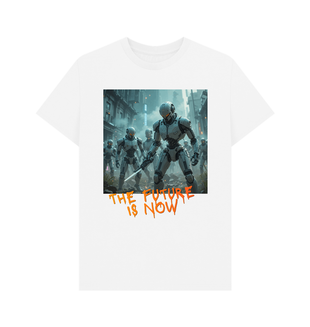 White Printed T-shirt Front