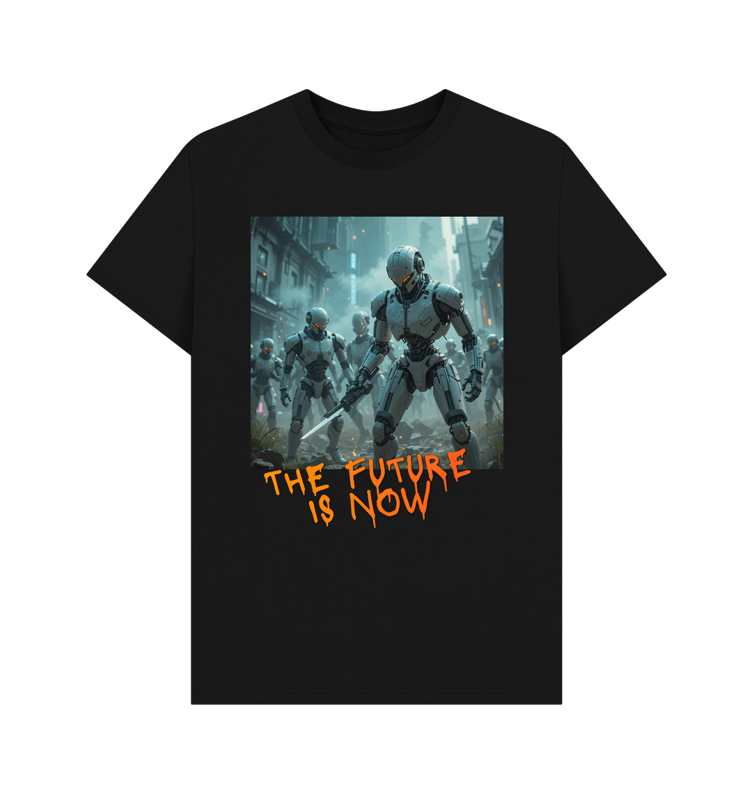 Black Printed T-shirt Front