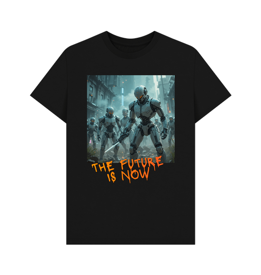 Black Printed T-shirt Front