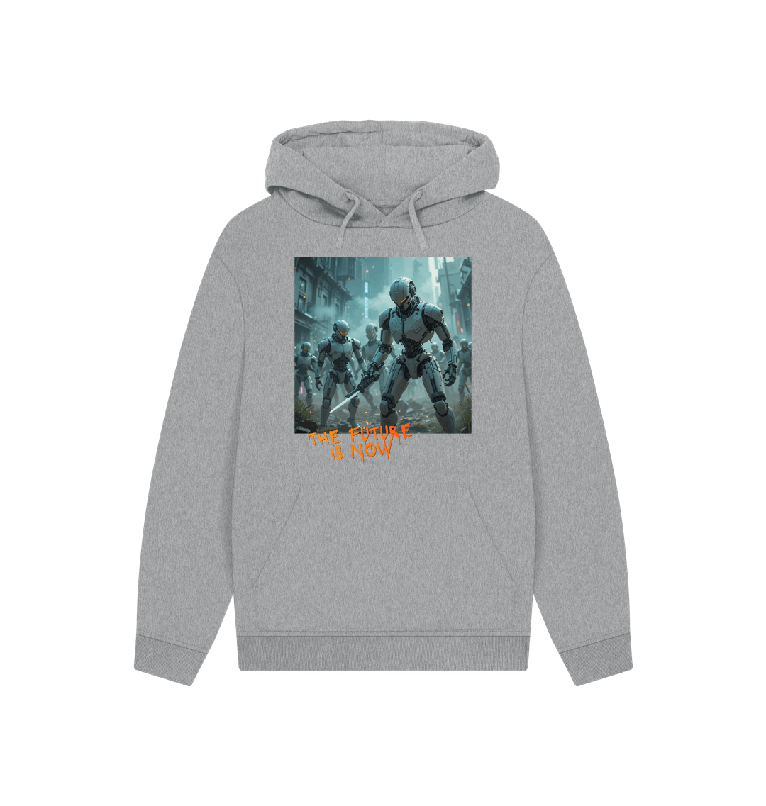 Athletic Grey Printed Hoody Front