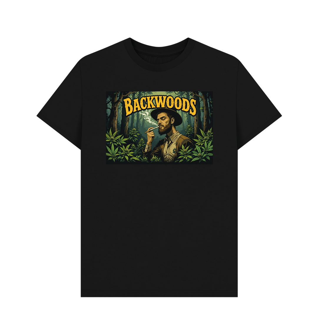 Black Printed T-shirt Front