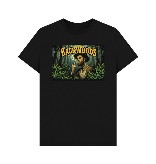 Black Printed T-shirt Front